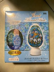 全新日版正貨Disney Lamp Puzzle 迪士尼3D立體砌圖燈 3色LED燈 蛋型拼圖燈 Donald Duck唐老鴨