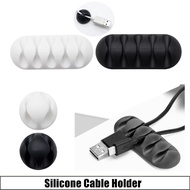 【SG Seller】Silicone USB Cable Organizer Cable Winder Desktop Tidy Management Clips Cable Holder Mous