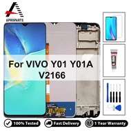 จอ LCD คุณภาพด้านบนสำหรับ Vivo Y01 Y01A V2166 จอแสดงผล ดิจิไทเซอร์หน้าจอสัมผัสแผงประกอบอะไหล่ 100% ผ