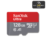 SANDISK Micro SD card Ultra 128GB (140MB/s) A1UHS-IU1C10 Sdcard ของแท้ Memory Card เมมโมรี่การ์ด ใส่