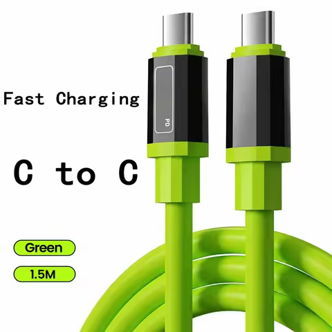 USB To Type C Mobile Phone Charging Cable 6A Type C To Type C Charging Mobile Phone Cable Cord For i