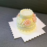 限自取 需預訂 巴克叔叔 雙層4+2吋粉紅玫瑰擠花 寵物蛋糕