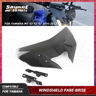 2023 MT07 FZ07 Windshield Windscreen For YAMAHA MT-07 FZ-07 2014+ Motorcycle Parts Wind Deflectors S