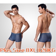 Plus size 8XL Bamboo Fiber Men's Boxer Pantie Underpant  large size shorts breathable underwear 5XL 6XL 7XL 8XL