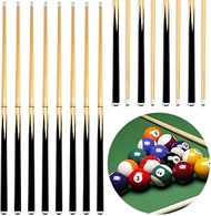 Wettarn 8 Sets Pool Cue Sticks 2 Piece 58 Inch House Bar Billiard Cue Stick Pool Table Stick 12 oz 1