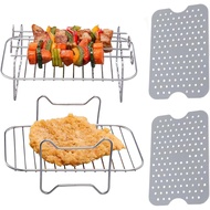 Rak Air Fryer untuk Ninja Dual 2 Basket Air Fryer 10 QT DZ401 & 8 QT DZ201, Rak untuk Dual Zone Air 