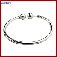 Bluelans Women's Silver Plated Open Hand Cuff Bracelet Simple Beads Bangle