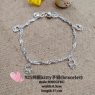 925纯银kitty手链(bracelet silver 925)