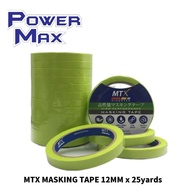 MTX MASKING TAPE 12MM x 25yards - 12pcs ( 1 Roll )