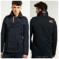 Warehouse Extremely Dry Superdry Maritime Jacket Double-Breasted Formal Wear British Classic Basic Style Gentleman Short Coat