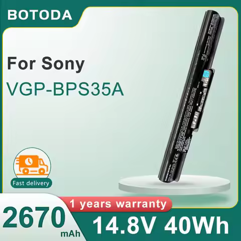 BOTODA VGP-BPS35A 14.8V 40WH 2670mAh laptop battery for SONY VAIO Fit 14E 15E Series BPS35A SVF1521A