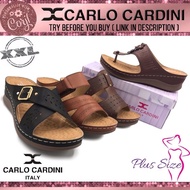 Premium Plus Size XXL Size Women Carlo Cardini UltraComfort Stitching Wedges Sandal Sandals Wanita T