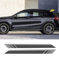 Car Door Side Stripe Skirt Decals Stickers for Benz A Class W176 W177 A45 A180 A200 A220 A250 X117 A