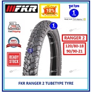 FKR MOTORCYCLE TYRE RANGER 2 120/80-18, 90/90-21 TUBETYPE TYRE  { OFF ROAD & TRAIL } TYRE (TAYAR 202