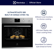 Electrolux KODGH70TXA 60cm UltimateTaste 500 Built-in Single Oven With 72L Capacity with 2 Years Warranty