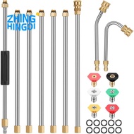 7 Pieces Pressure Washer Extension Wands 10Ft Replacement Lance, Curved Rod 30 or 120 Degree, 6 Piec