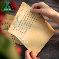 FORBETTER Xmas Letter Pad Party Vintage Invitation Greeting Card Gift Santa Claus Christmas Envelopes