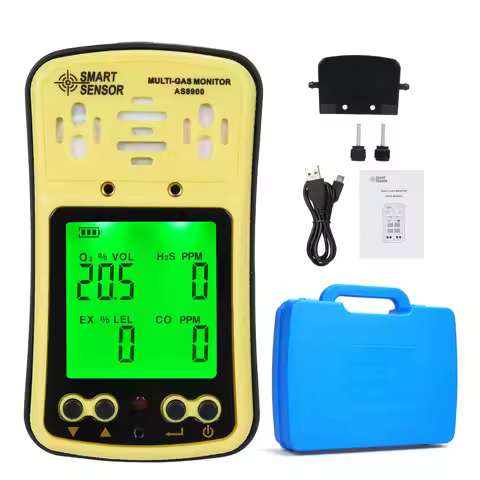 SMART SENSOR AS8900 4 in 1 Combustible Gas Detector Analyzer Handheld Multi-Gas Monitor Gas Detector