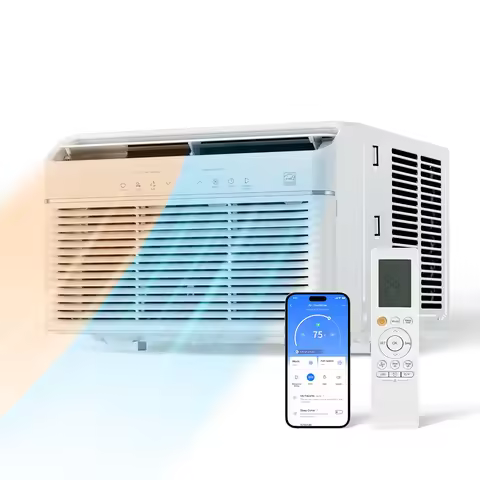 Smart 5000BTU Heat and Cool Mini Window Air Conditioner with Wifi Controls