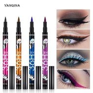 YANQINA Thai Makeup36H Eyeliner Waterproof, sweatproof, quick-drying, smudge-proof colored eyeliner 