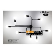 Set with Bulb Wynn Design Pendant Lights Nordic Light Multiple Rod Wrought Iron Ceiling Lamp Luminai