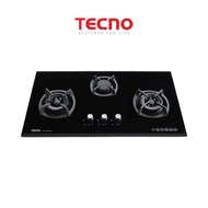 Tecno T3388TGSV 88CM Tempered Glass Hob with Inferno Wok Burner