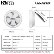 BSBOSS 4 inch 6 inch 8 inch diagonal flow pressurized duct fan bedroom living room toilet kitchen gu