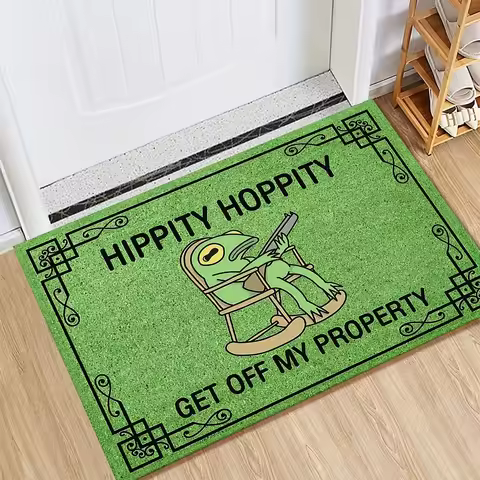 VIKAMA Leisure Frog Carpet Green Doormat Welcome Mat Outdoor Carpet Lightweight Rug For Bedroom Carp