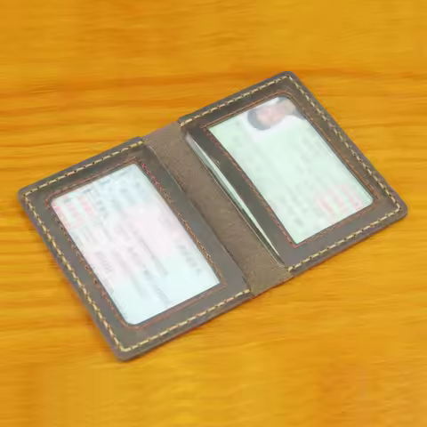 Handmade Crazy horse Genuine Leather driving license case Leather card holder Men Card wallet Women 