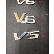 V6 Rear V6 Emblem Logo