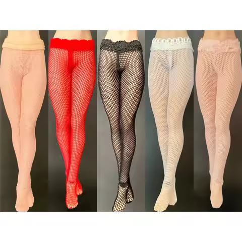1/12 Scale High Elastic Pantyhose Clothes Handmade Mesh High Socks Stocking Bottoms Trousers Pants L