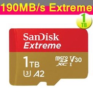 SanDisk 1TB 1T microSDXC Extreme【190MB/s】microSD SDXC 4K 記憶卡