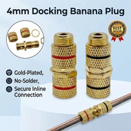 8Pcs P790 Speaker Audio Cable Docking Plug 4mm Banana Plug Female To Female Extension Socket