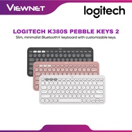 LOGITECH K380S PEBBLE KEYS 2 BLUETOOTH WIRELESS KEYBOARD MULTI DEVICE SLIM PORTABLE CUSTOMIZABLE KEY