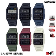 Casio Calculator Watch CA-53W CA-53WF Digital Resin Band Unisex Watch Jam Tangan Unisex
