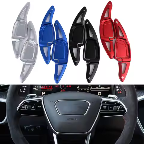 Car Steering Wheel Shift Paddle Shifter Extended Aluminum Alloy For Audi RS3 RS4 RS5 RS6 RS7 RS E-tr