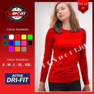 PLAIN Sports Tops, Fitness Clothes, Gymnastics T-Shirts, Running, Women, Girls, Ladies, Long Sleeve 