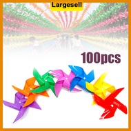 100Pcs 30M Plastic Pinwheels Fiesta Banner Colorful String Windmill for Fiesta Festival Decoration