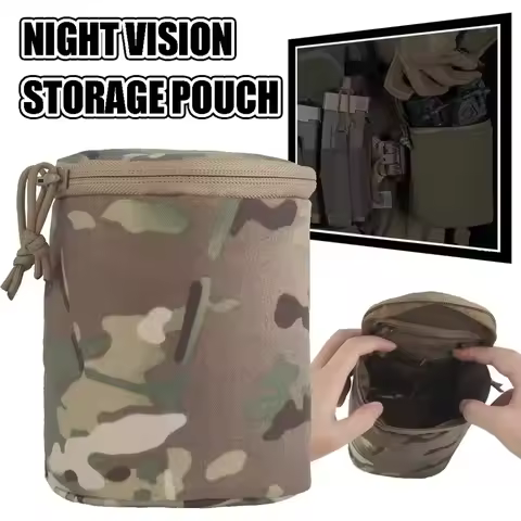 Tactical Night Vision Goggles Pouch MOLLE NVG Bag with Nylon Padded Securely Carry & Protect Night V