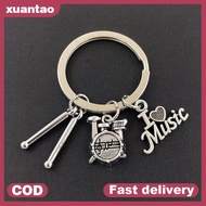 Xuantao Drum Music Lovers Rock Backpack Pendant Band Kit Drum Keychain Backpack Keychain VN