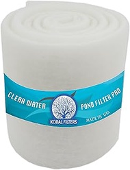Koral Filters PRO Koi Pond Filter Pad Media Roll - Dye Free - 12 Inches by 72 Inches (6 ft) by 1.25 