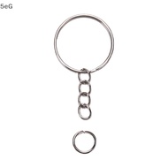 50pcs Keychain Rings with Chain and 50pcs Open Jump Rings DIY Key Chain Set