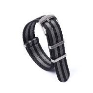 Premium Quality Herringbone 20mm 22mm Seatbelt Nylon Nato Watch Strap Band For James Bond Military S