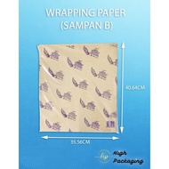 CAP SAMPAN Wrapping Paper B [100’s] Nasi lemak paper/ Hawker paper/ Roti Canai Paper