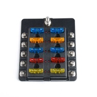Car Fuse Box 8-Channel Fuse Holder 1 in Multiple Out with Indicator Light Fuse Holder Multi-Channel 