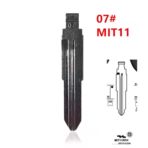 10pcs Key Blanks 07# MIT11 MIT11R Metal Uncut Blank Flip Remote Key Blade for Mitsubishi for Keydiy 