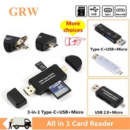 【CW】 Grwibeou OTG Micro SD Card Reader USB 3.0 Card Reader 2.0 For USB Micro SD Adapter Flash Drive Smart Memory Card Reader Type C