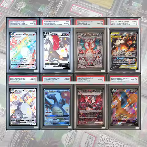 DIY Proxy PTCG Graded Collection Card 2020 SWSH FA Charizard Vmax 074/073 Champion's Path Secret GEM