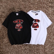 Bape เสื้อยืดแขนสั้นแบรนด์ Aapeเสื้อยืดคอกลมทรงหลวมสำหรับคู่รักชายและหญิงฤดูร้อนเสื้อยืดพิมพ์ลายผ้าฝ