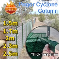 2.5m Pagar Cyclone Fence Column Triangle Steel Iron Column Tiang Pagar Fence Posts Pagar Cyclone Col